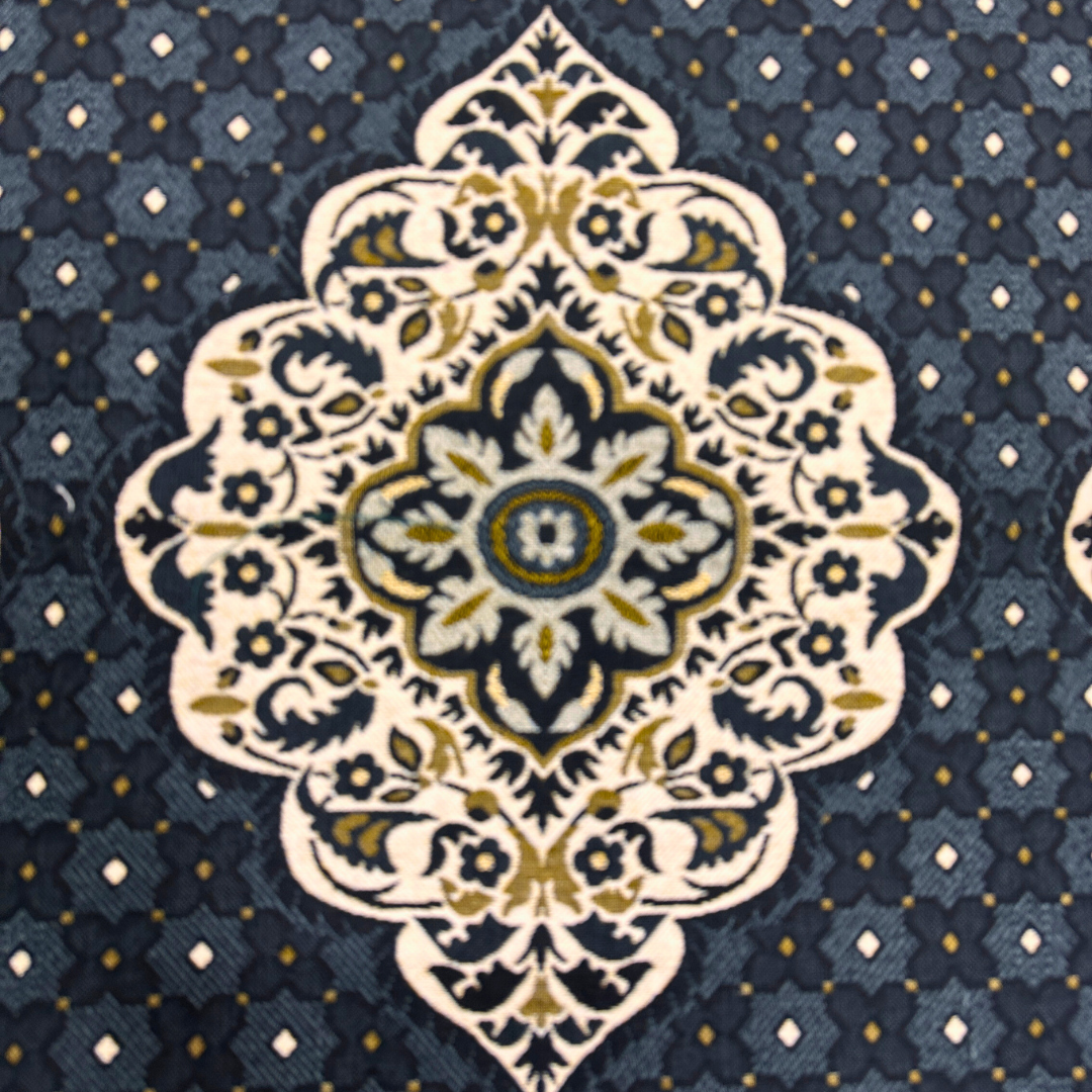 Traditional Grey Multani Bedsheet – Diamond Floral Pattern